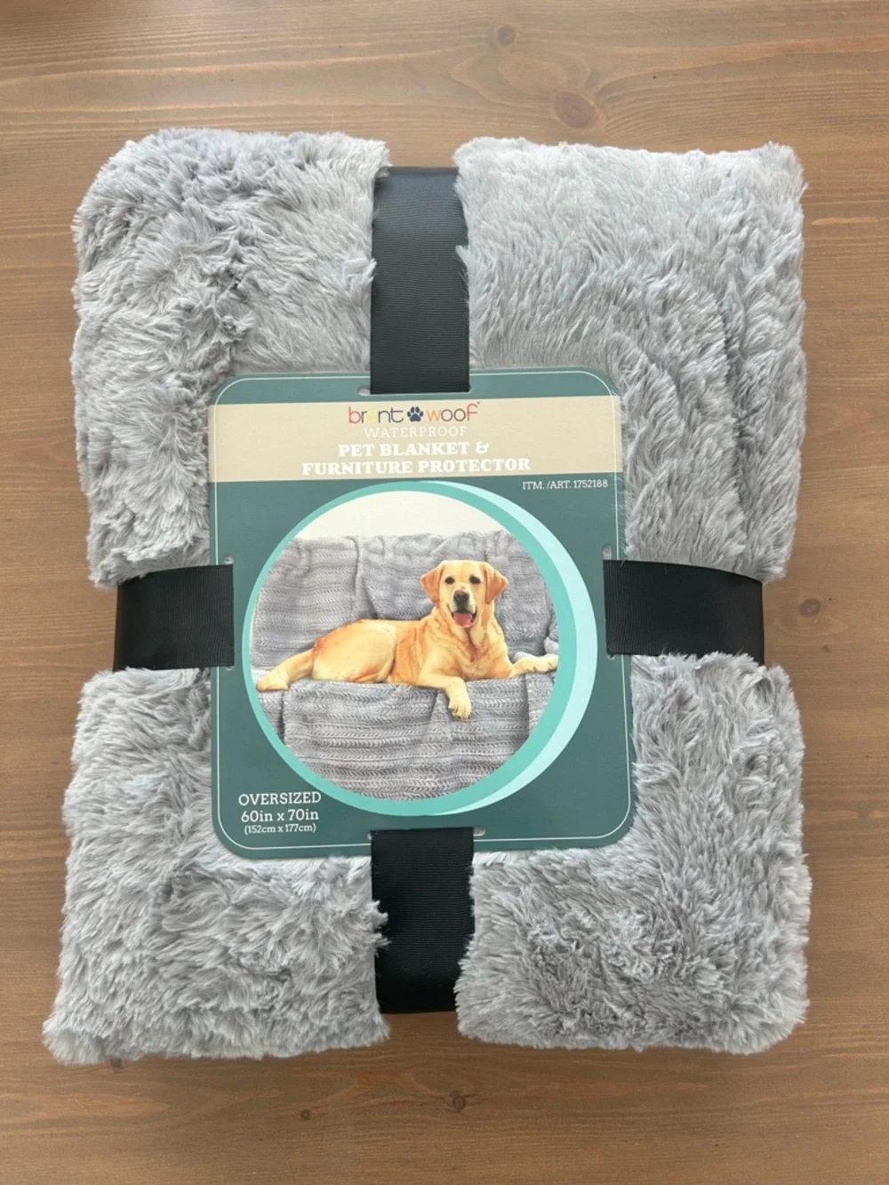 Brent + Woof Plush Waterproof Pet Blanket - Gray